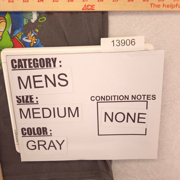 Nintendo Mario Video Game Short Sleeve Graphic T Shirt Adult Mens Size M Gray - Picture 8 of 9